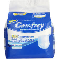 Comfrey Adult Pant type Easy Wear Diapers (10 pcs Pack)